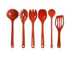 WACA Kochbesteck-Set, (Set, 5-tlg.) rot Kochbesteck Besteck Messer Haushaltswaren Kochbesteck-Sets