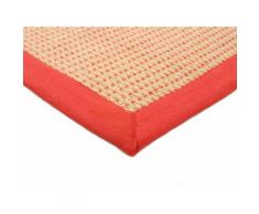 carpetfine Teppich Sisal Sofia, rechteckig, 5 mm Höhe, Wendeteppich aus 100% Jute, Wohnzimmer rot Wohnzimmerteppiche Teppiche nach Räumen