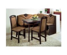 Eckbankgruppe, ca. 161/121 cm (4tlg.), braun, Neutral, wenge-cappuccino
