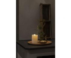 KONSTSMIDE LED-Kerze, LED Echtwachskerze cremeweiß, mit 3D Flamme und geschmolzener Kante weiß LED-Kerze Kerzen Laternen Wohnaccessoires