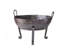 Feuerschale braun Feuerstellen Feuerkörbe Garten Balkon