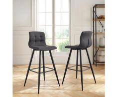 Homexperts Barhocker Sarah (Set 2er), grau, anthrazit