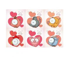 queence Getränkeuntersetzer GC0045-K4, (Set, 6 tlg.), aus Kunststoff rosa Untersetzer Küchenhelfer Haushaltswaren