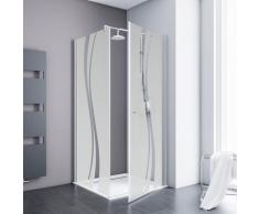 Schulte Eckdusche Alexa Style 2.0, mit Drehtür silberfarben Duschkabinen Duschen Bad Sanitär