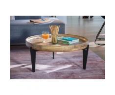 TOM TAILOR Couchtisch »T-TRAY TABLE LARGE« mit Tablett, rund, ø 75 cm, orange, Mango natur