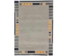 carpetfine Wollteppich Nepal Jaipur, rechteckig, 20 mm Höhe, reine Wolle, handgeknüpft, Wohnzimmer grau Schurwollteppiche Naturteppiche Teppiche