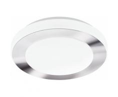 Eglo LED Wand- Deckenleuchte Badleuchte 1flg Ø 30 cm LED CARPI, weiß, chromfarben-weiß