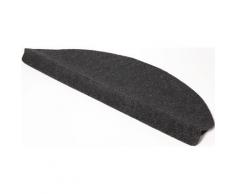 Stufenmatte, Paris, Andiamo, halbrund, Höhe 2 mm, maschinell getuftet grau Stufenmatten Teppiche