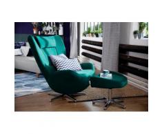 TOM TAILOR Hocker PURE, mit Metall-Drehfuß in Chrom grün Polsterhocker Sessel und Sofas Couches