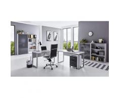 BMG Büro-Set Tabor Office 1 (Set, 8-tlg) grau Arbeitszimmer Büro Made in Germany - Möbel Arbeitsmöbel-Sets