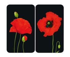WENKO Herd-Abdeckplatte Universal Mohn, (Set, 2 tlg.) bunt Küchenaccessoires Wohnaccessoires