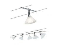 Paulmann LED Deckenleuchte Seilsystem Colmar Chrom mit 5 Spots max. 10W GU4, 1 St. silberfarben Deckenleuchten SOFORT LIEFERBARE Lampen Leuchten