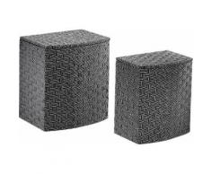 Home affaire Wäschekorb (Set, 2 Stück) schwarz Wäschesammler Badaccessoires Badmöbel