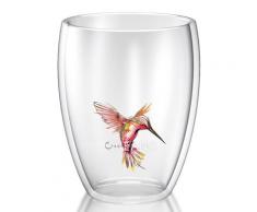 Creano Thermoglas "Kolibri" (1-tlg.), transparent, transparent-rot