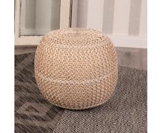 Obsession Sitzkissen My POUF EXO, Strickoptik, In- und Outdoor geeignet beige Sitzhocker Hocker Kopfkissen