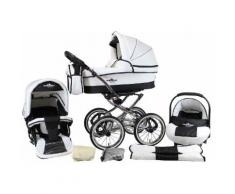 bergsteiger Kombi-Kinderwagen Venedig, black & white, 3in1, (10-tlg.) schwarz Kinder Kombikinderwagen Kinderwagen Buggies