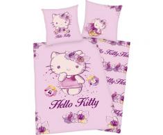 Hello Kitty Kinderbettwäsche Kitty, mit niedlichem Motiv lila Bettwäsche 135x200 cm nach Größe Bettwäsche, Bettlaken und Betttücher