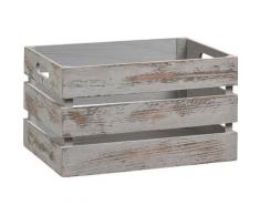 Zeller Present Holzkiste Vintage, (1 St.), Tiefe: ca. 25 cm, Breite: 35 cm grau Kisten Truhen, Körbe Schlafzimmer