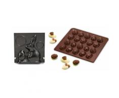 Dr. Oetker Vollbackform »Hugo Hase« + Confiserie Silikon-Schokoladenform »Ostereier«, schwarz, Neutral, schwarz