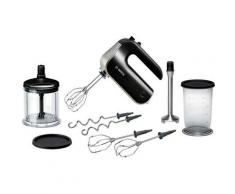BOSCH Handmixer "HomeProfessional MFQ4885DE" Mixer Knethaken, 2x Rührbesen, Universalzerkleinerer, Pürierstab, Mixbecher silberfarben Zerkleinerer