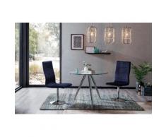 SalesFever Essgruppe, (Set, 5 tlg.), mit Glastisch und Drehstühlen blau Essgruppe Eckbankgruppen Essgruppen Küchenmöbel Nachhaltige Möbel