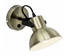 Brilliant Leuchten Ester Wandspot Schalter messing antik/schwarz braun Wandleuchten SOFORT LIEFERBARE Lampen