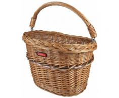 KlickFix Fahrradkorb Vorderradkorb Weidenkorb Mini, braun, natur