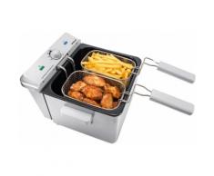 Steba Kaltzonenfritteuse DF 200, 2200 Watt, Fassungsvermögen 4 Liter silberfarben Kaltzonenfritteusen Fritteusen Haushaltsgeräte Fritteuse