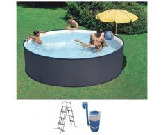 SUMMER FUN Rundpool (Set) grau Swimmingpools Pools Planschbecken Garten Balkon