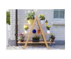 promadino Blumenständer Blummentreppe MAXI, BxTxH: 120x31x137 cm braun Pflanzgefäße Blumenvasen Wohnaccessoires