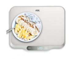 ADE Küchenwaage "KE 1601 Ladina" Küchenwaagen XXL-Fläche, Edelstahl, präzises Wiegen bis 15kg, mit Auto-Hold silberfarben Digitale