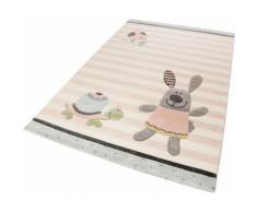 Sigikid Kinderteppich Happy Friends, rechteckig, 13 mm Höhe rosa