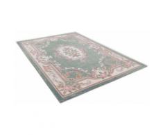 Teppich, Ming, THEKO, rechteckig, Höhe 14 mm, handgetuftet grün Orientalische Muster Orientteppich Teppiche