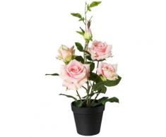Gasper Kunstpflanze Rosenbusch, rosa, rosa