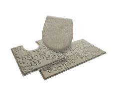GRUND exklusiv Badematte Sophia, Höhe 22 mm, rutschhemmend beschichtet, Hoch-Tief-Struktur, Made in Europe grau Badematten