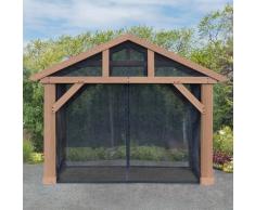 WESTMANN Pavillonseitenteile, für Holzpavillon Yukon 14x12 schwarz Pavillonseitenteile Pavillons Garten Balkon
