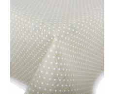 Delindo Lifestyle Tischdecke POLKA, Pünktchendruck, mit Spitze eingefaßt beige Tischdecken Tischwäsche