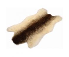 Fellteppich Fell Streifen KiNZLER fellförmig Höhe 70 mm maschinell getuftet, beige, natur-braun-beige
