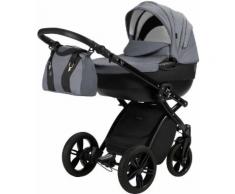 knorr-baby Kombi Kinderwagen Set Alive Elements Tinny, grau, Unisex, schwarz-grau