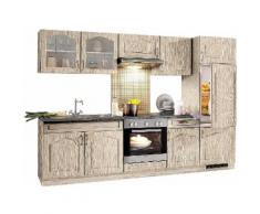 wiho Küchen Küchenzeile Linz, mit E-Geräten, Breite 270 cm, Cerankochfeld EEK C braun Küchenzeilen Geräten -blöcke Küchenmöbel Arbeitsmöbel-Sets