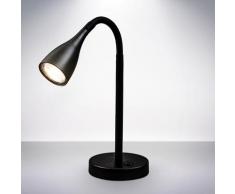 B.K.Licht LED Tischleuchte, GU10, Warmweiß, Tischlampe flexibel Schwanenhals Schreibtischleuchte Kippschalter inkl. 5W 400lm schwarz Tischleuchte Tischleuchten Lampen Leuchten sofort lieferbar