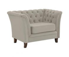 Home affaire Chesterfield-Sessel Dover, passend zur Dover -Serie mit aufwändiger Knopfheftung und losem Kissen beige Wohnzimmer Affaire
