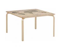 Lüttenhütt Kindertisch Pippa, mit Weltkarte auf der Oberplatte beige Kinder Kindertische Kindermöbel Tisch