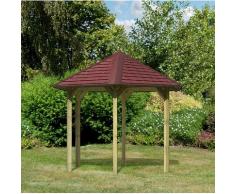 Karibu Holzpavillon Madrid, (Set), BxT: 349x302 cm, inkl. Dachschindeln und Pfostenanker kdi Pavillons Garten Balkon