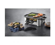 WMF Raclette LONO for 4, 4 Raclettepfännchen, 870 Watt silberfarben Küchenkleingeräte Haushaltsgeräte