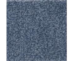 Bodenmeister Teppichboden Velours gemustert, rechteckig, 8 mm Höhe, Meterware, Breite 400 cm, uni, Wunschmaß blau Bodenbeläge Bauen Renovieren