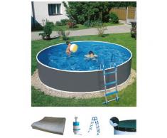 MyPool Rundpool Standard (Set) grau Swimmingpools Pools Planschbecken Garten Balkon