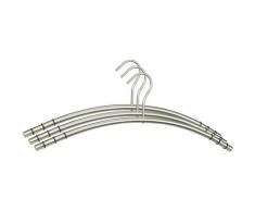 Szagato Kleiderbügel, (Set, 6 tlg.), Antirutschgummi silberfarben Ständer, Halterungen Haken Aufbewahrung Ordnung Wohnaccessoires Kleiderbügel