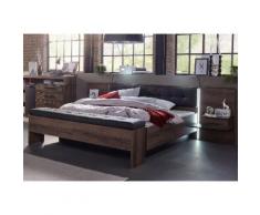 FORTE Bettanlage Bellevue, inkl. Lichtleiste im Kopfteil beige Funktionsbetten Betten Schlafzimmer