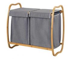 welltime Wäschekorb Costa Rica, 70 cm breit, Bambus grau Badmöbel